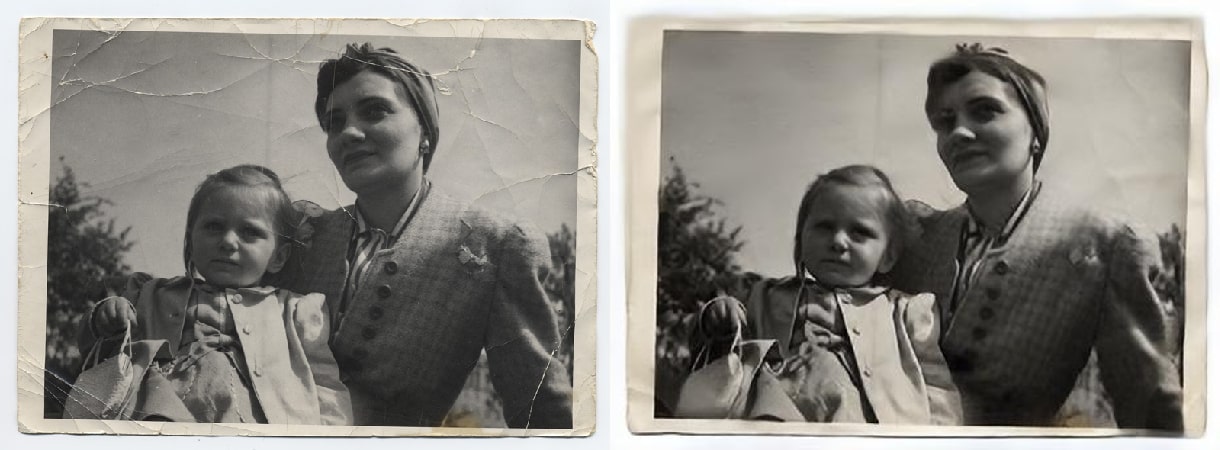 using Repair! to restore old photo and remove scratches