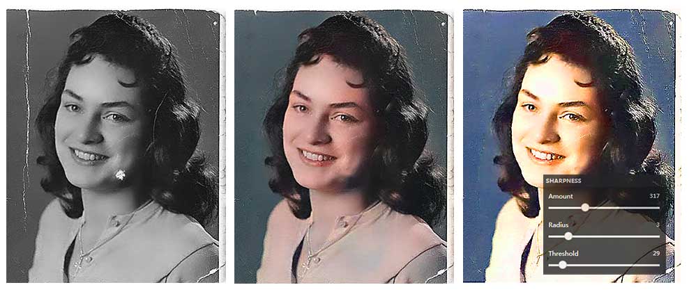 old picture restoration - sharpness